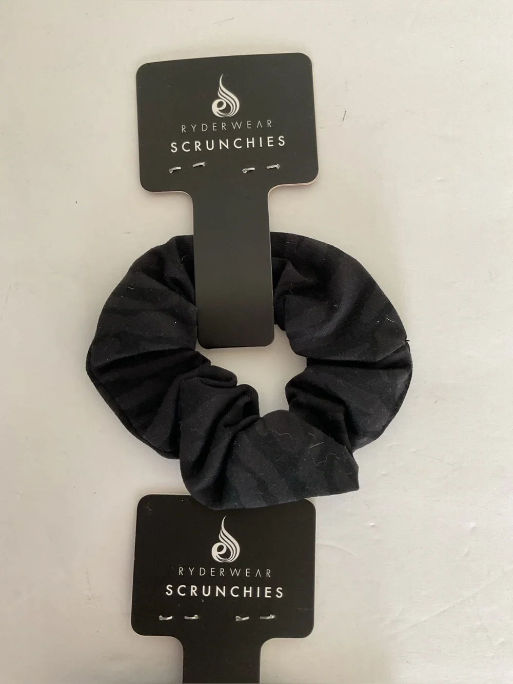 Ryderwear Wild Zebra Black Scrunchies NWT SET OF TWO